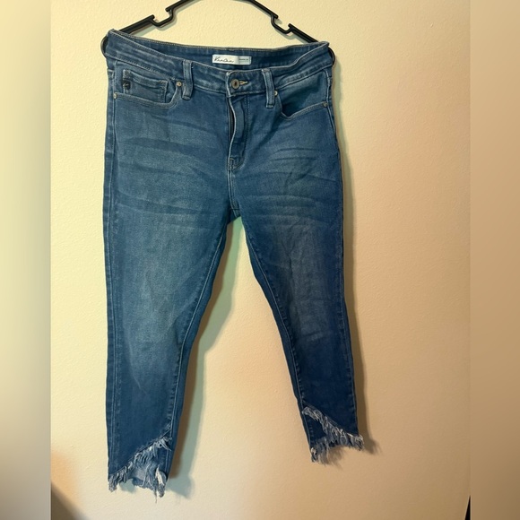 KanCan Cropped Jeans in Dark Blue - Picture 1 of 4